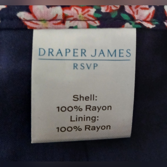 Draper James RSVP Navy Blue Floral Wrap Skirt - Picture 6 of 6